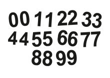 Brevlådestickers Siffror Svart